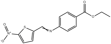 ethyl 4-[({5-nitro-2-thienyl}methylene)amino]benzoate Struktur