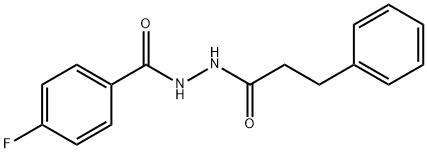 4-fluoro-N'-(3-phenylpropanoyl)benzohydrazide Struktur