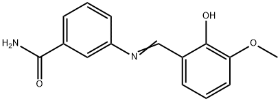 3-[(2-hydroxy-3-methoxybenzylidene)amino]benzamide Struktur