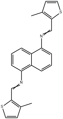 N-[(3-methyl-2-thienyl)methylene]-N-(5-{[(3-methyl-2-thienyl)methylene]amino}-1-naphthyl)amine Struktur