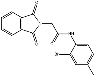 N-(2-bromo-4-methylphenyl)-2-(1,3-dioxo-1,3-dihydro-2H-isoindol-2-yl)acetamide Struktur