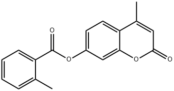 4-methyl-2-oxo-2H-chromen-7-yl 2-methylbenzoate Struktur