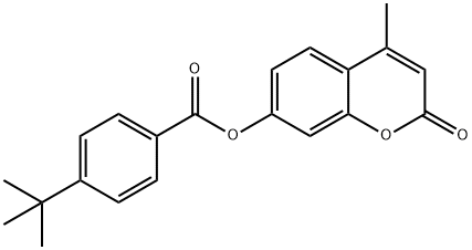 4-methyl-2-oxo-2H-chromen-7-yl 4-tert-butylbenzoate Struktur