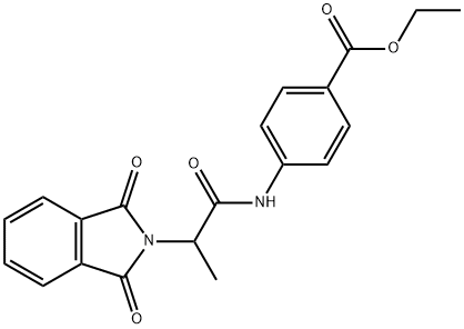 ethyl 4-{[2-(1,3-dioxo-1,3-dihydro-2H-isoindol-2-yl)propanoyl]amino}benzoate Struktur