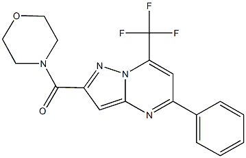 2-(4-morpholinylcarbonyl)-5-phenyl-7-(trifluoromethyl)pyrazolo[1,5-a]pyrimidine Struktur