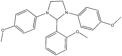 2-(2-methoxyphenyl)-1,3-bis(4-methoxyphenyl)imidazolidine Struktur