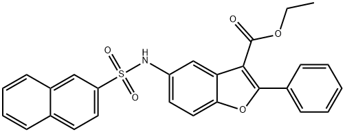 ethyl 5-[(2-naphthylsulfonyl)amino]-2-phenyl-1-benzofuran-3-carboxylate Struktur