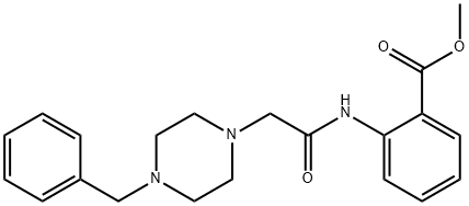 methyl 2-{[(4-benzyl-1-piperazinyl)acetyl]amino}benzoate Struktur