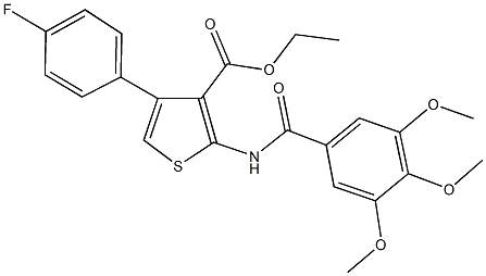 ethyl 4-(4-fluorophenyl)-2-[(3,4,5-trimethoxybenzoyl)amino]-3-thiophenecarboxylate Struktur