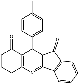 10-(4-methylphenyl)-7,8,10,10a-tetrahydro-6H-indeno[1,2-b]quinoline-9,11-dione Struktur