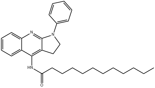 N-(1-phenyl-2,3-dihydro-1H-pyrrolo[2,3-b]quinolin-4-yl)dodecanamide Struktur