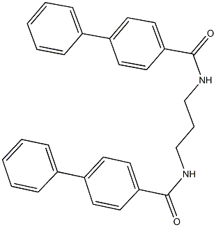 N-{3-[([1,1'-biphenyl]-4-ylcarbonyl)amino]propyl}[1,1'-biphenyl]-4-carboxamide Struktur