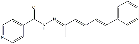 N'-(1-methyl-5-phenyl-2,4-pentadienylidene)isonicotinohydrazide Struktur