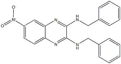 2,3-bis(benzylamino)-6-nitroquinoxaline Struktur