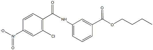 butyl 3-[({2-chloro-4-nitrophenyl}carbonyl)amino]benzoate Struktur