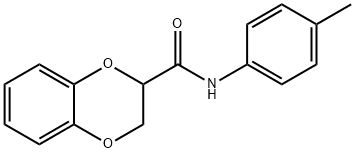 N-(4-methylphenyl)-2,3-dihydro-1,4-benzodioxine-2-carboxamide Struktur