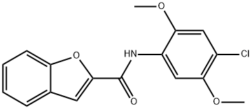 N-(4-chloro-2,5-dimethoxyphenyl)-1-benzofuran-2-carboxamide Struktur