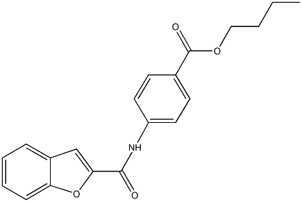 butyl 4-[(1-benzofuran-2-ylcarbonyl)amino]benzoate Struktur