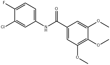 N-(3-chloro-4-fluorophenyl)-3,4,5-trimethoxybenzamide Struktur