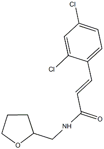 3-(2,4-dichlorophenyl)-N-(tetrahydro-2-furanylmethyl)acrylamide Struktur