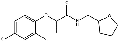 2-(4-chloro-2-methylphenoxy)-N-(tetrahydro-2-furanylmethyl)propanamide Struktur