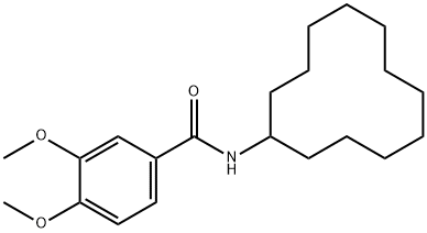 N-cyclododecyl-3,4-dimethoxybenzamide Struktur