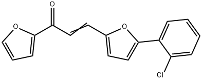 3-[5-(2-chlorophenyl)-2-furyl]-1-(2-furyl)-2-propen-1-one Struktur