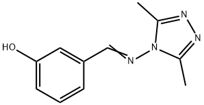 3-{[(3,5-dimethyl-4H-1,2,4-triazol-4-yl)imino]methyl}phenol Struktur