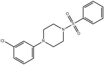 1-(3-chlorophenyl)-4-(phenylsulfonyl)piperazine Struktur