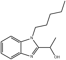 1-(1-pentyl-1H-benzimidazol-2-yl)ethanol Struktur