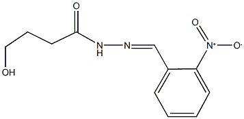 4-hydroxy-N'-{2-nitrobenzylidene}butanohydrazide Struktur