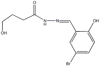 N'-(5-bromo-2-hydroxybenzylidene)-4-hydroxybutanohydrazide Struktur