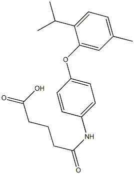 5-[4-(2-isopropyl-5-methylphenoxy)anilino]-5-oxopentanoic acid Struktur