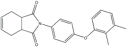 2-[4-(2,3-dimethylphenoxy)phenyl]-3a,4,7,7a-tetrahydro-1H-isoindole-1,3(2H)-dione Struktur