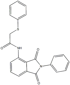 N-(1,3-dioxo-2-phenyl-2,3-dihydro-1H-isoindol-4-yl)-2-(phenylsulfanyl)acetamide Struktur