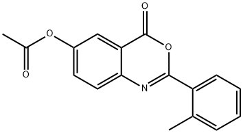 2-(2-methylphenyl)-4-oxo-4H-3,1-benzoxazin-6-yl acetate Struktur