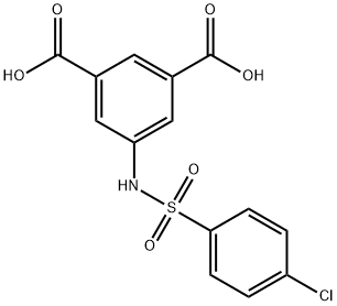 5-{[(4-chlorophenyl)sulfonyl]amino}isophthalic acid Struktur