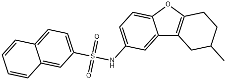 N-(8-methyl-6,7,8,9-tetrahydrodibenzo[b,d]furan-2-yl)-2-naphthalenesulfonamide Struktur