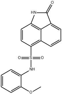 N-(2-methoxyphenyl)-2-oxo-1,2-dihydrobenzo[cd]indole-6-sulfonamide Struktur