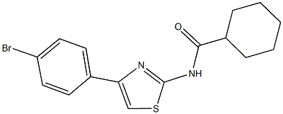 N-[4-(4-bromophenyl)-1,3-thiazol-2-yl]cyclohexanecarboxamide Struktur