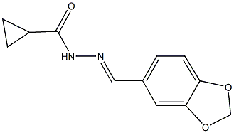 N'-(1,3-benzodioxol-5-ylmethylene)cyclopropanecarbohydrazide Struktur