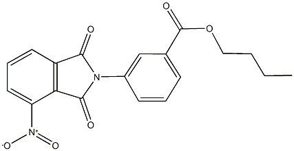 butyl 3-{4-nitro-1,3-dioxo-1,3-dihydro-2H-isoindol-2-yl}benzoate Struktur