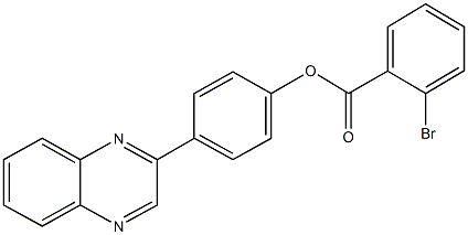 4-(2-quinoxalinyl)phenyl 2-bromobenzoate Struktur