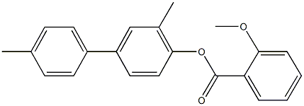 3,4'-dimethyl[1,1'-biphenyl]-4-yl 2-methoxybenzoate Struktur