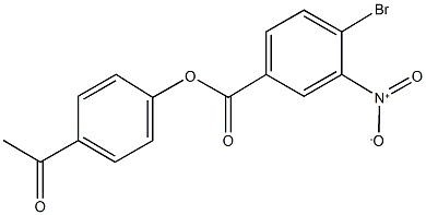 4-acetylphenyl 4-bromo-3-nitrobenzoate Struktur