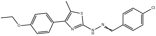 4-chlorobenzaldehyde [4-(4-ethoxyphenyl)-5-methyl-1,3-thiazol-2-yl]hydrazone Struktur