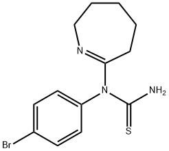 N-(4-bromophenyl)-N-(3,4,5,6-tetrahydro-2H-azepin-7-yl)carbamimidothioic acid Struktur