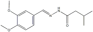 N'-(3,4-dimethoxybenzylidene)-3-methylbutanohydrazide Struktur