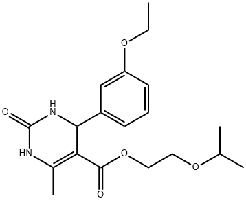 2-isopropoxyethyl 4-(3-ethoxyphenyl)-6-methyl-2-oxo-1,2,3,4-tetrahydro-5-pyrimidinecarboxylate Struktur