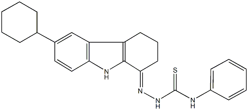 6-cyclohexyl-2,3,4,9-tetrahydro-1H-carbazol-1-one N-phenylthiosemicarbazone Struktur